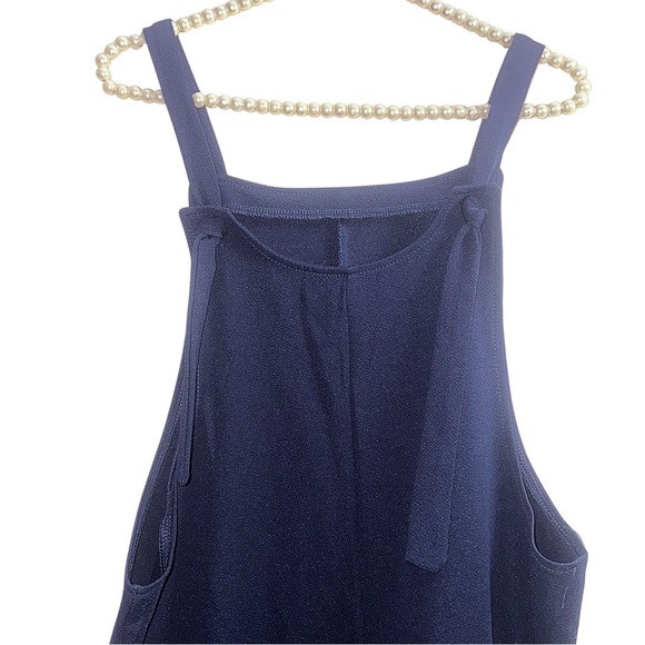Women's Navy Tie-Shoulder Romper - Picture 4 of 7
